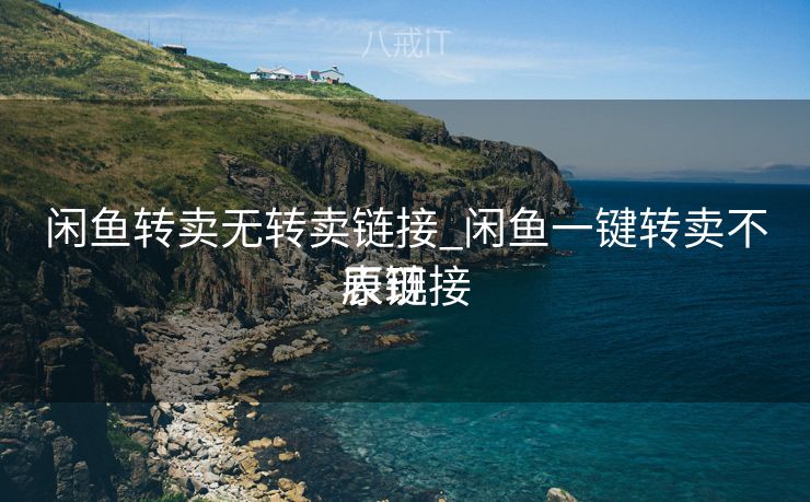 闲鱼转卖无转卖链接_闲鱼一键转卖不表现
原链接