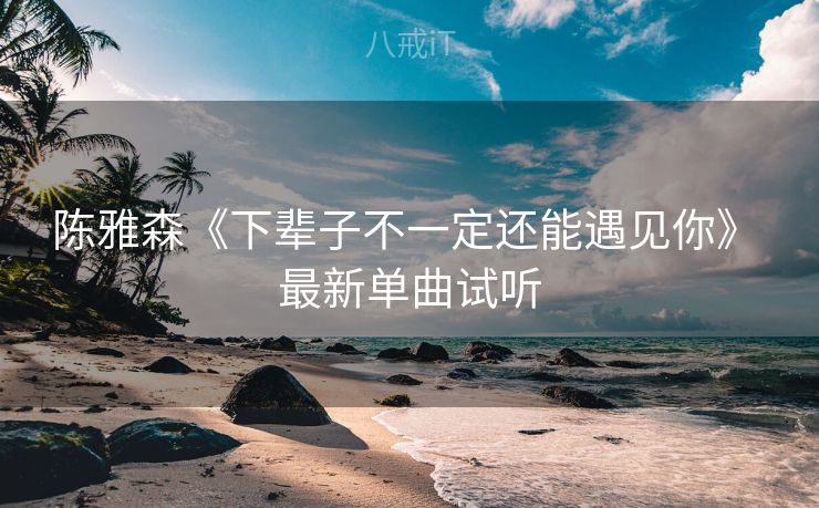 陈雅森《下辈子不一定还能遇见你》 最新单曲试听