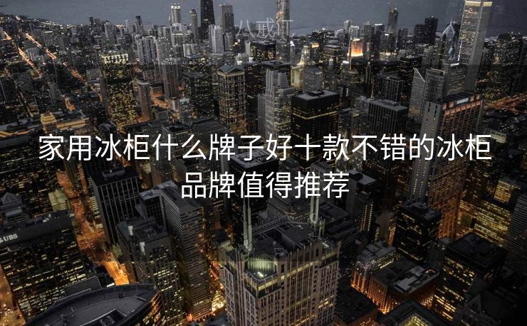 家用冰柜什么牌子好十款不错的冰柜品牌值得推荐