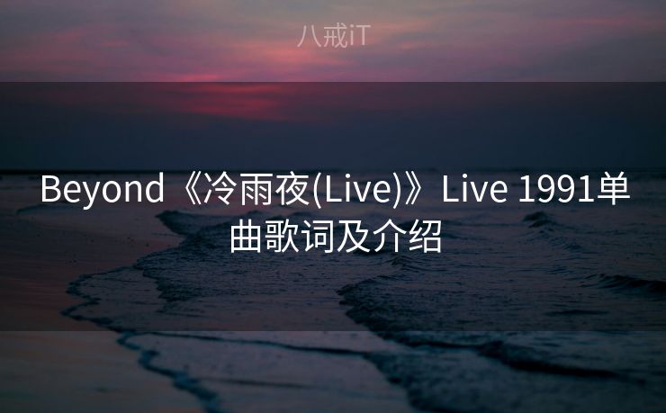 Beyond《冷雨夜(Live)》Live 1991单曲歌词及介绍