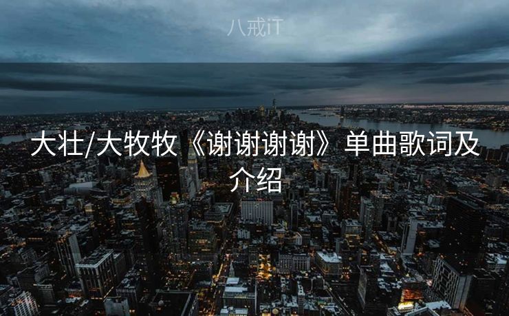 大壮/大牧牧《谢谢谢谢》单曲歌词及介绍