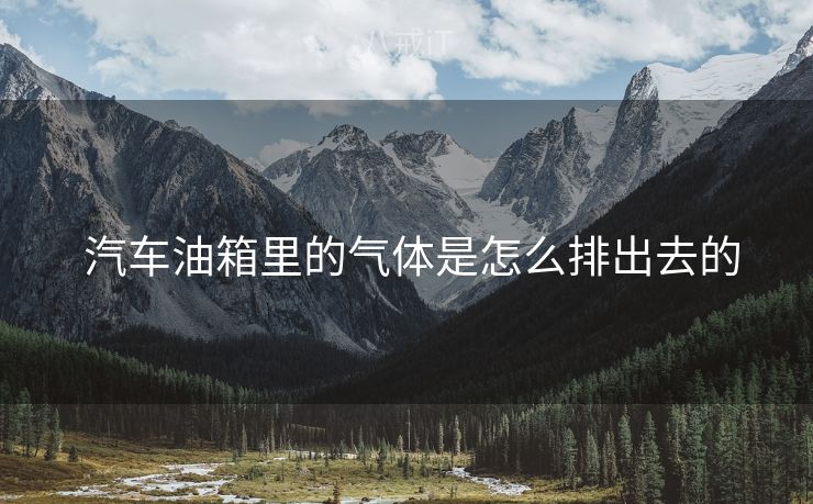  汽车油箱里的气体是怎么排出去的