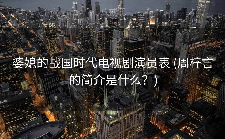 婆媳的战国时代电视剧演员表 (周梓言的简介是什么？)