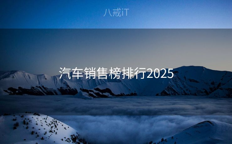 汽车销售榜排行2025