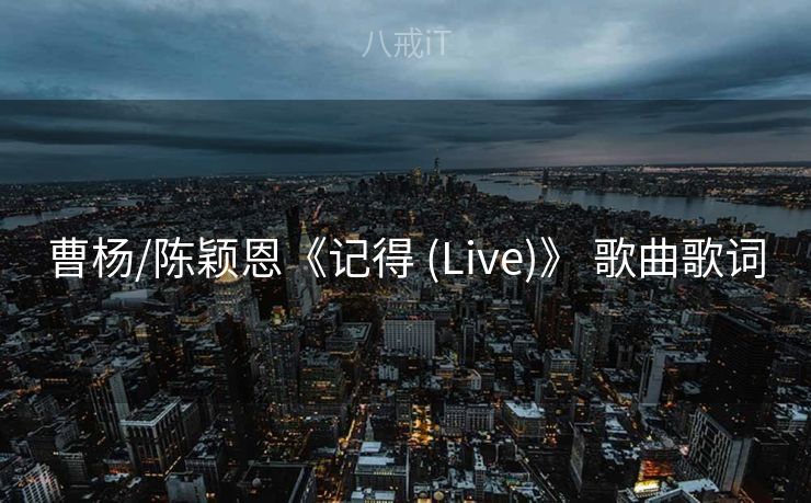 曹杨/陈颖恩《记得 (Live)》 歌曲歌词