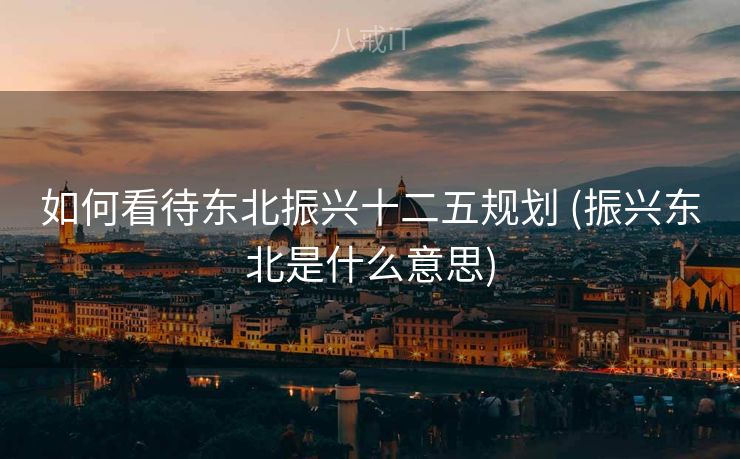如何看待东北振兴十二五规划 (振兴东北是什么意思)
