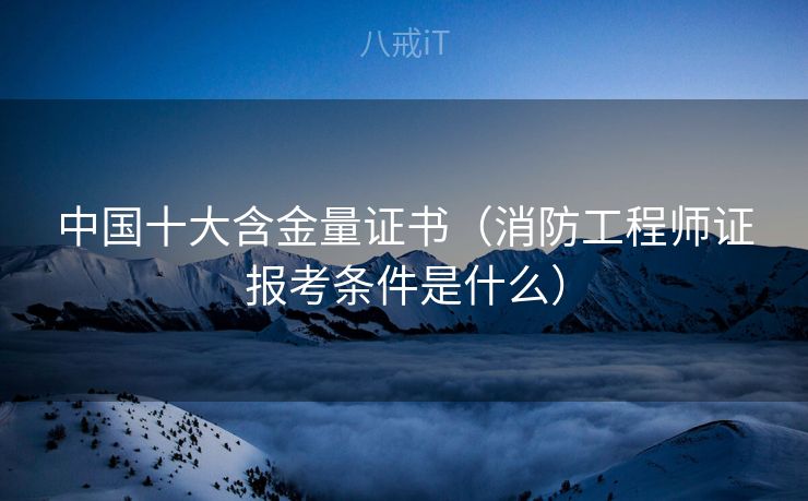 中国十大含金量证书（消防工程师证报考条件是什么）