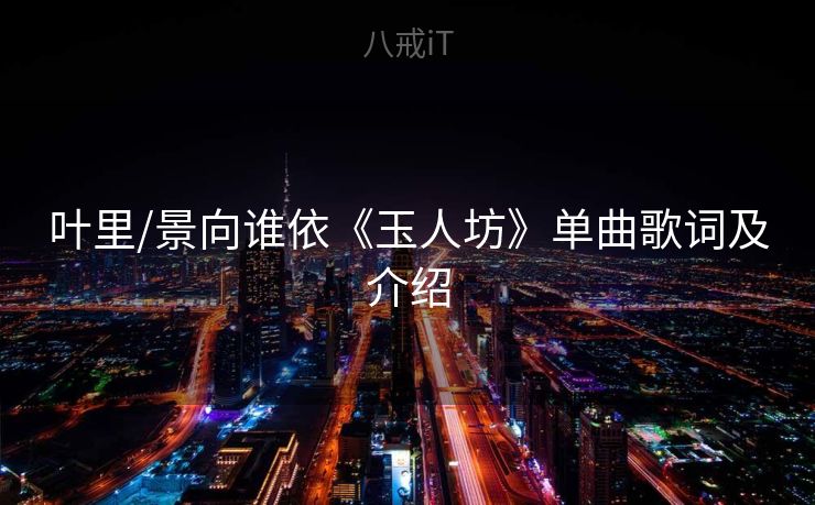 叶里/景向谁依《玉人坊》单曲歌词及介绍
