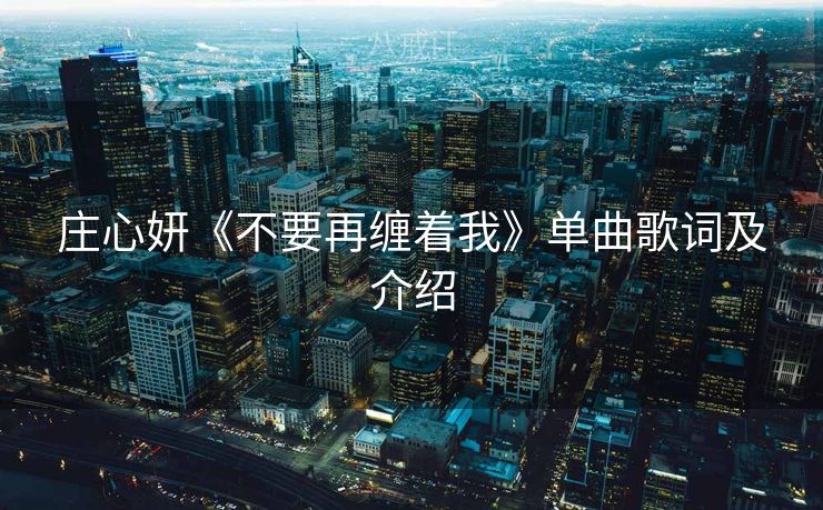 庄心妍《不要再缠着我》单曲歌词及介绍