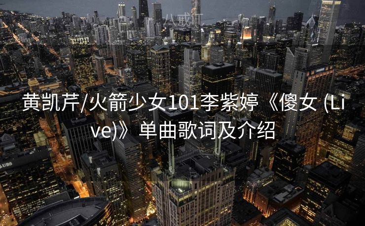 黄凯芹/火箭少女101李紫婷《傻女 (Live)》单曲歌词及介绍