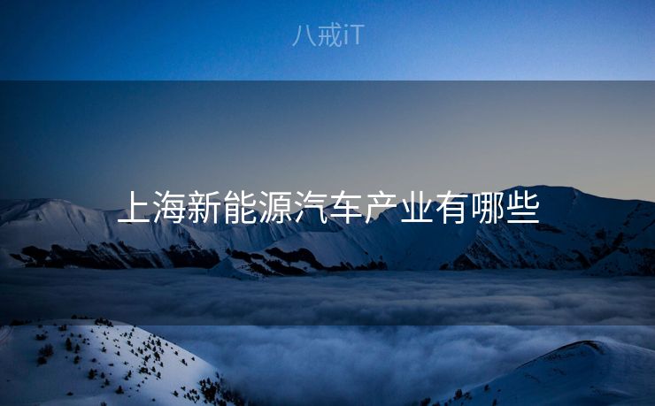 上海新能源汽车产业有哪些