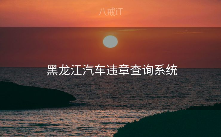  黑龙江汽车违章查询系统