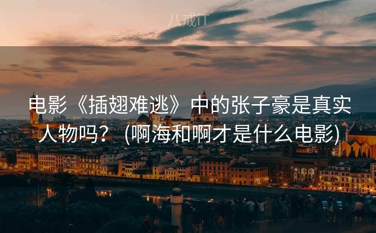电影《插翅难逃》中的张子豪是真实人物吗？ (啊海和啊才是什么电影)