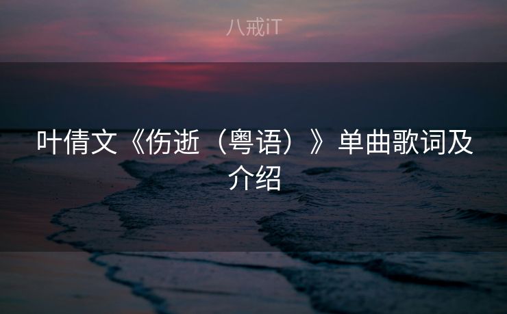 叶倩文《伤逝（粤语）》单曲歌词及介绍