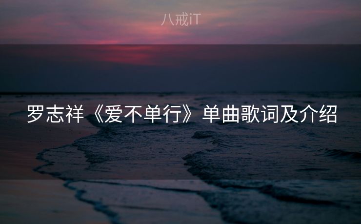 罗志祥《爱不单行》单曲歌词及介绍