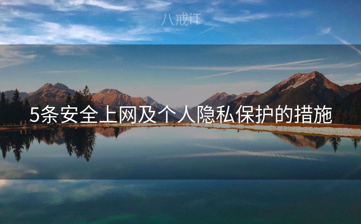 5条安全上网及个人隐私保护的措施