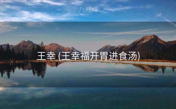 王幸 (王幸福开胃进食汤)