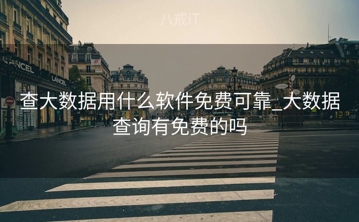 查大数据用什么软件免费可靠_大数据查询有免费的吗