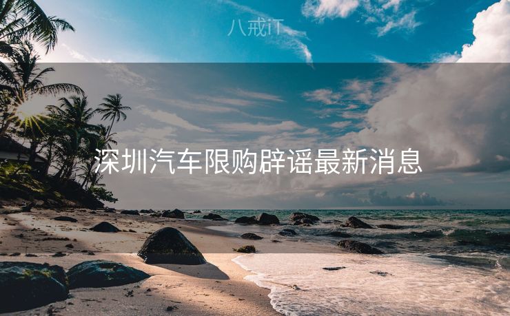  深圳汽车限购辟谣最新消息