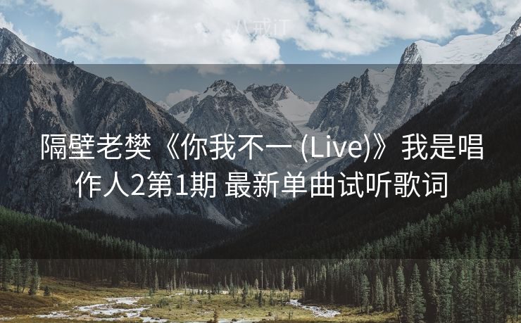 隔壁老樊《你我不一 (Live)》我是唱作人2第1期 最新单曲试听歌词