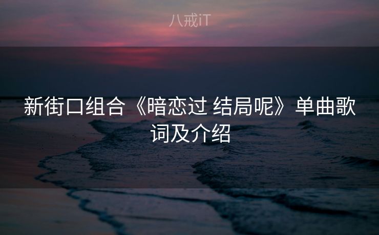 新街口组合《暗恋过 结局呢》单曲歌词及介绍