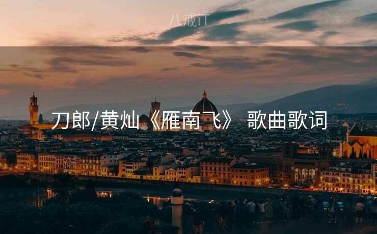刀郎/黄灿《雁南飞》 歌曲歌词