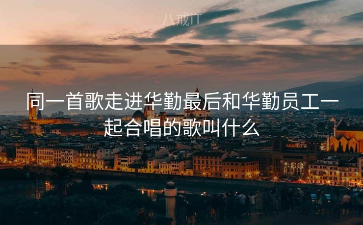 同一首歌走进华勤最后和华勤员工一起合唱的歌叫什么