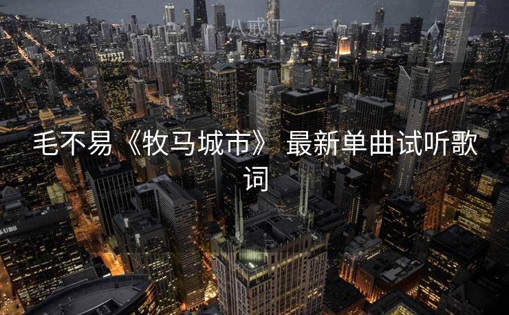 毛不易《牧马城市》 最新单曲试听歌词