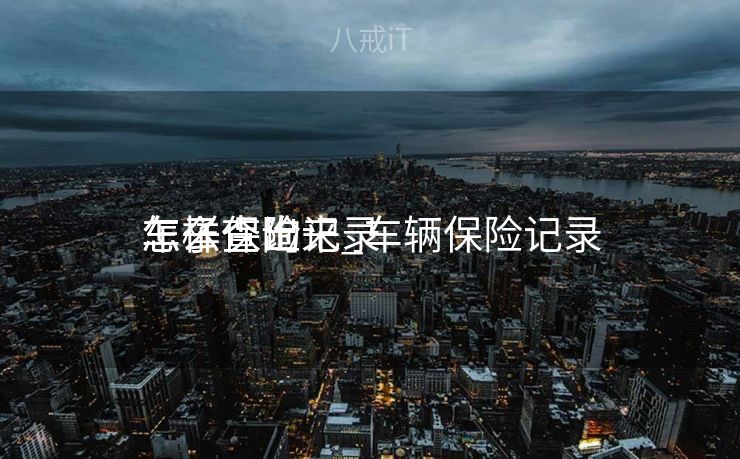 车子保险记录


怎么查出来_车辆保险记录


怎样查询