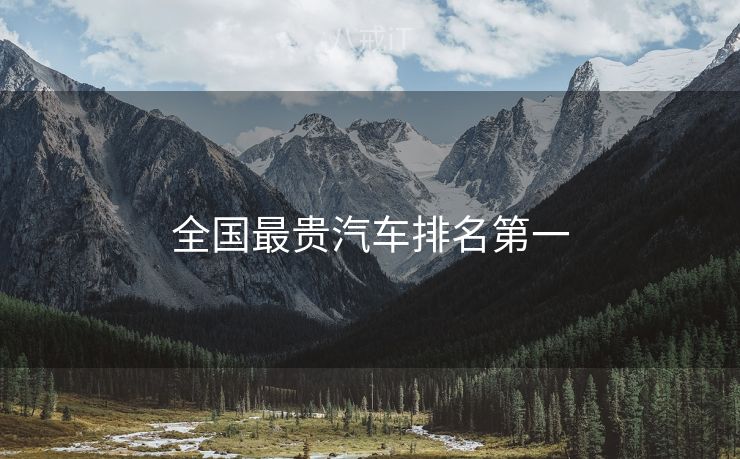 全国最贵汽车排名第一