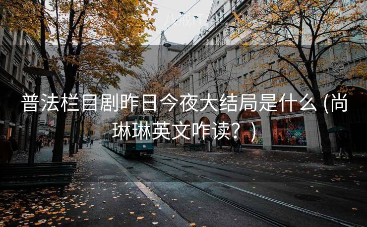 普法栏目剧昨日今夜大结局是什么 (尚琳琳英文咋读？)