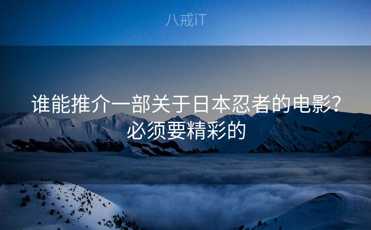 谁能推介一部关于日本忍者的电影？必须要精彩的