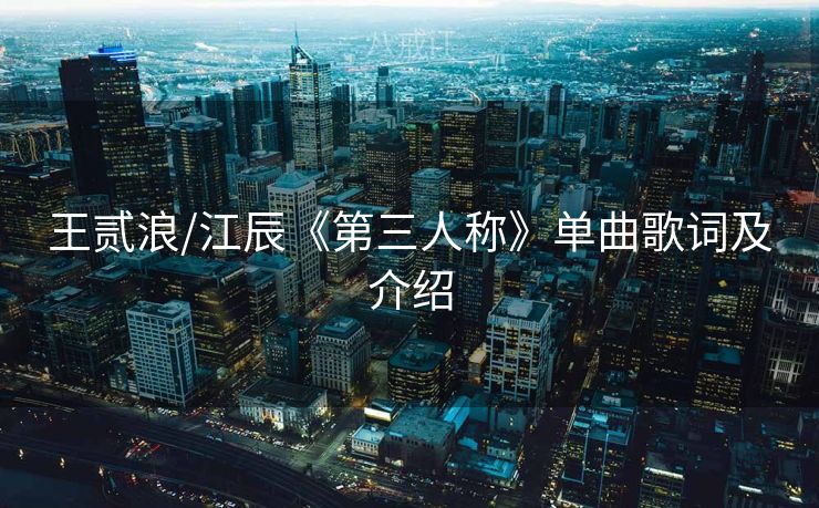 王贰浪/江辰《第三人称》单曲歌词及介绍
