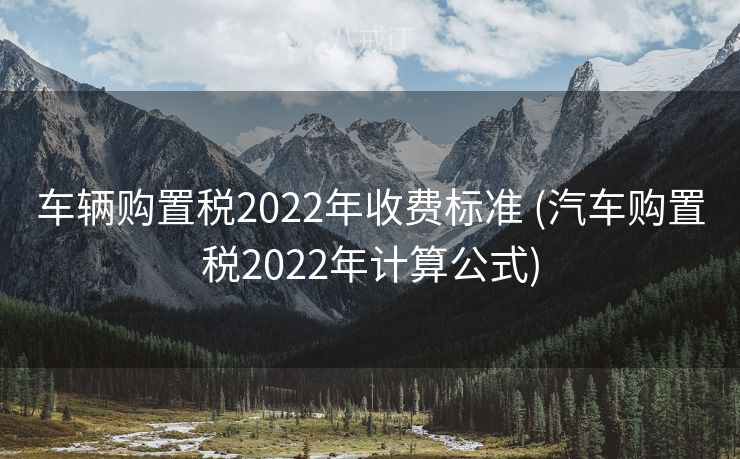 车辆购置税2022年收费标准 (汽车购置税2022年计算公式)