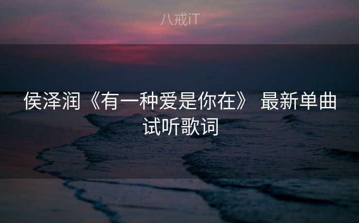 侯泽润《有一种爱是你在》 最新单曲试听歌词