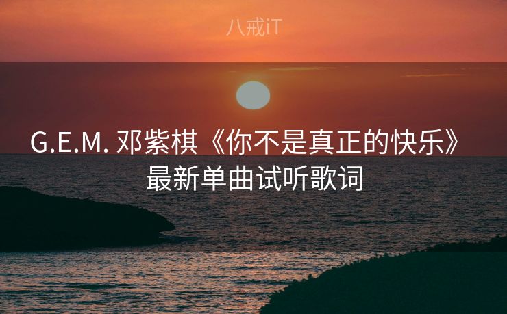 G.E.M. 邓紫棋《你不是真正的快乐》 最新单曲试听歌词