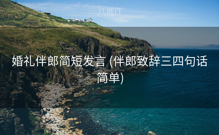 婚礼伴郎简短发言 (伴郎致辞三四句话简单)