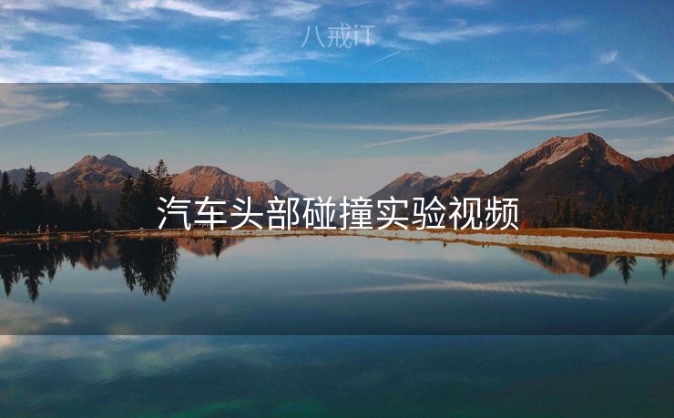 汽车头部碰撞实验视频