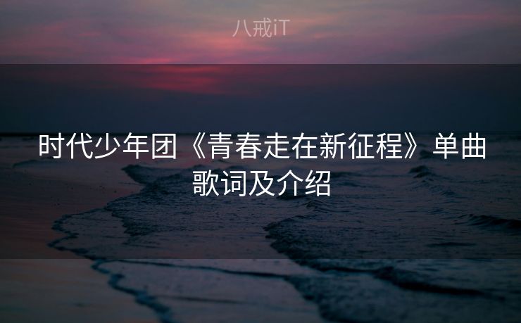 时代少年团《青春走在新征程》单曲歌词及介绍