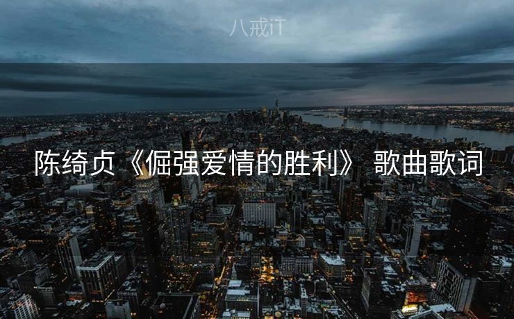 陈绮贞《倔强爱情的胜利》 歌曲歌词