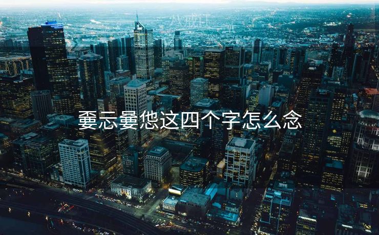 嫑忈嘦怹这四个字怎么念