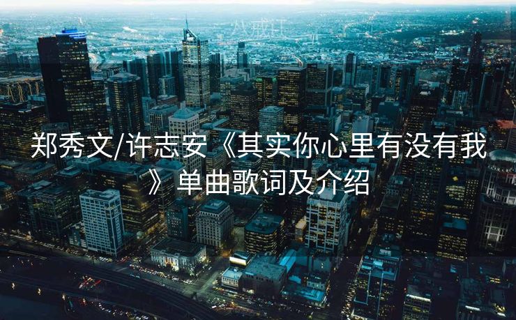 郑秀文/许志安《其实你心里有没有我》单曲歌词及介绍