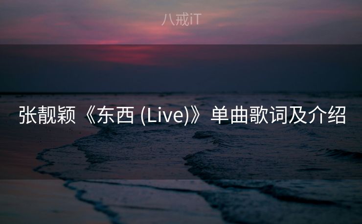 张靓颖《东西 (Live)》单曲歌词及介绍