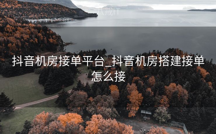 抖音机房接单平台_抖音机房搭建接单怎么接