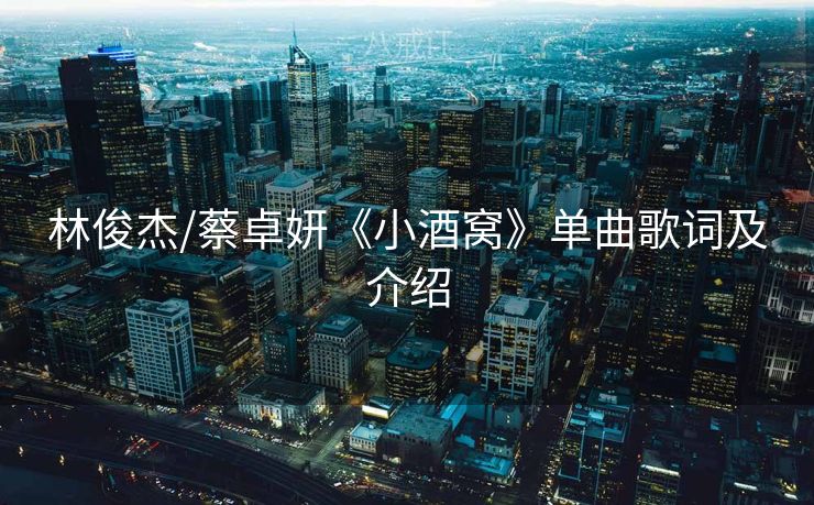 林俊杰/蔡卓妍《小酒窝》单曲歌词及介绍