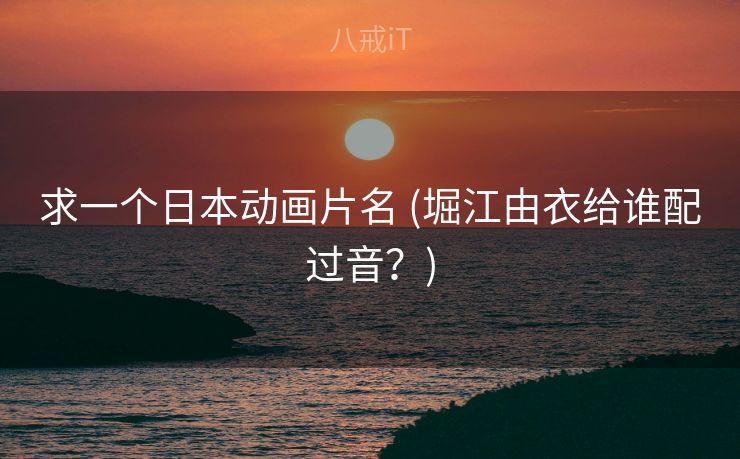 求一个日本动画片名 (堀江由衣给谁配过音？)