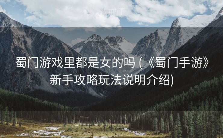 蜀门游戏里都是女的吗 (《蜀门手游》新手攻略玩法说明介绍)