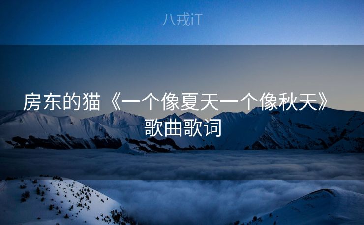 房东的猫《一个像夏天一个像秋天》 歌曲歌词