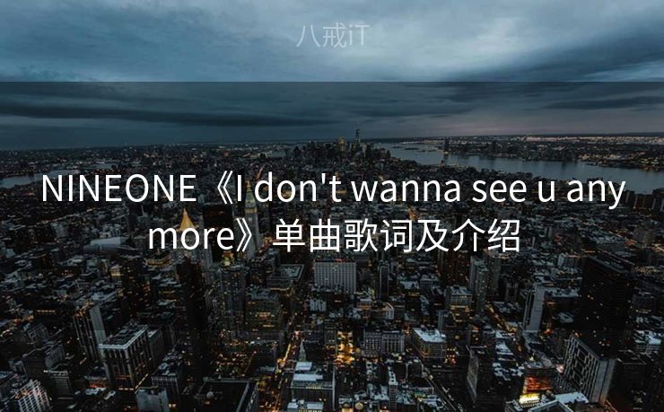 NINEONE《I don't wanna see u anymore》单曲歌词及介绍