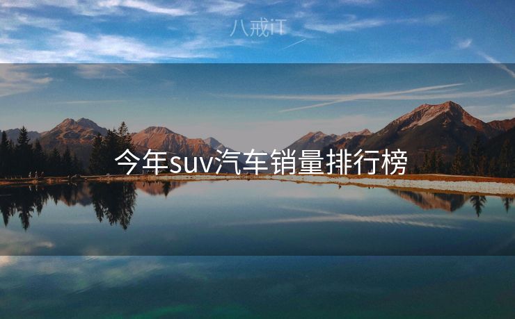  今年suv汽车销量排行榜